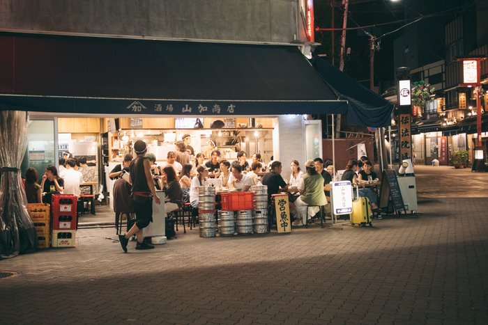 Evening Glow at the Street Bistro