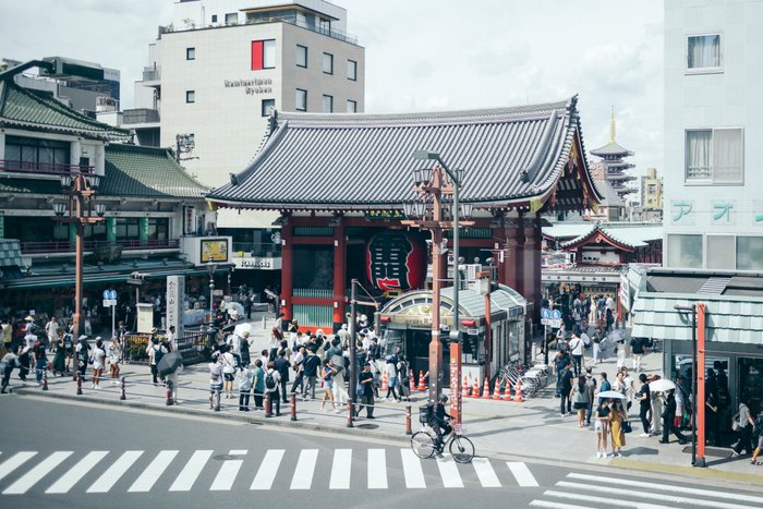 Bustling Zen Temple Gateway
