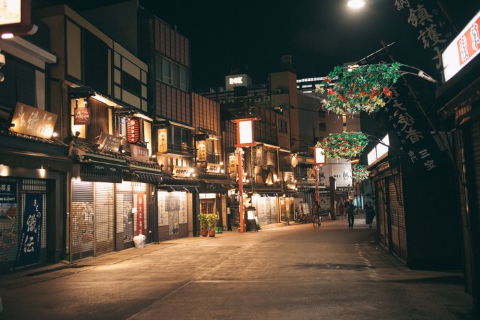 Lantern Glow in the Alley