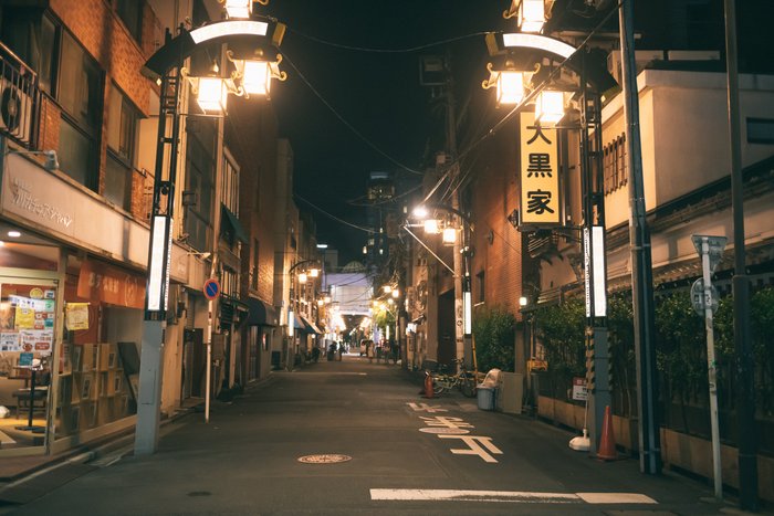 Glowing Alleys at Night