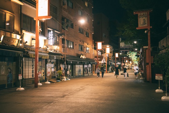 Illuminated Alleys at Dusk