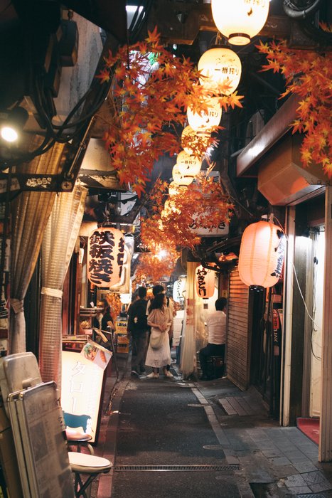 Autumn Glow in the Alley